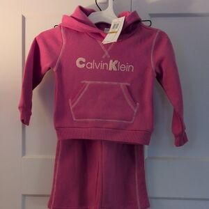 Calvin Klein Kids Pink Hoodie and Pants